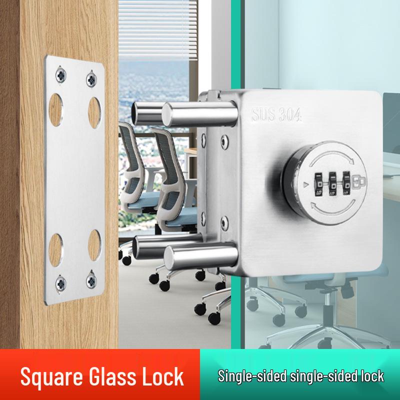 Password Lock for Frameless Glass Doors – Easy Install, No Holes Required