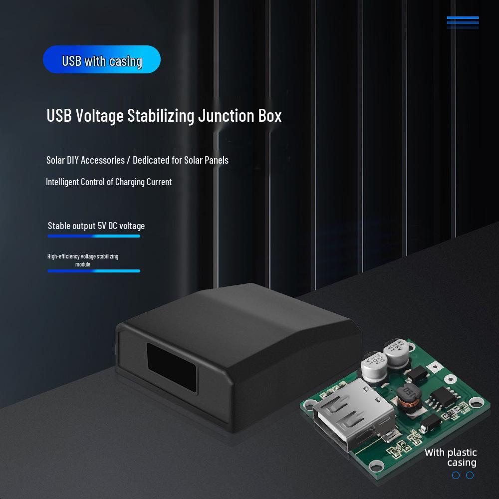 Foldable Solar Power Bank USB: Stabilized Voltage 5-18V Input, 5V 2A Output