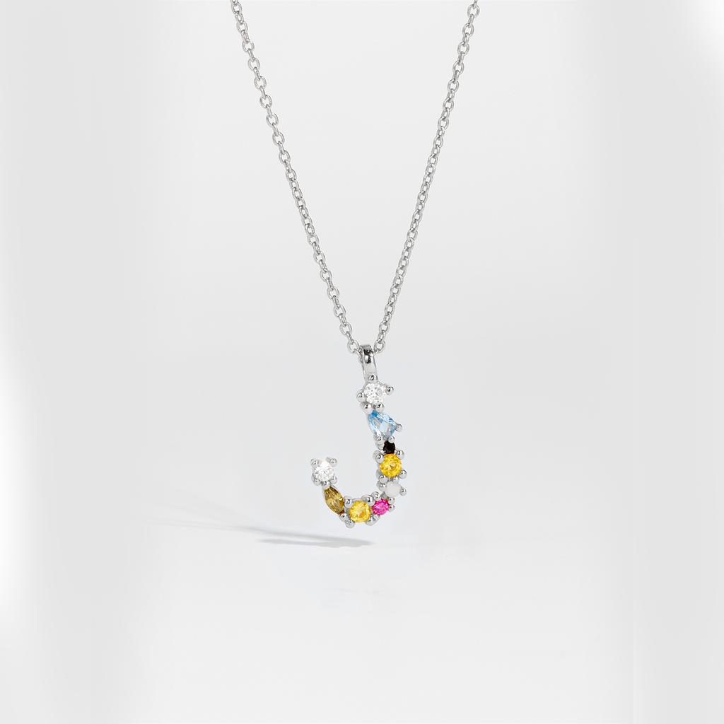 925 Sterling Silver Gold Letter M Pendant Initial F Alphabet Necklace Monogram Opals 2020 Women Accessories Jewelry