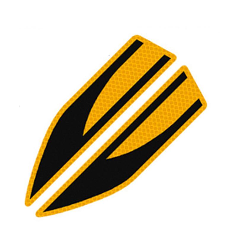 

1 Pair Reflective Strips Security Car Stickers Warning Tape Safety Night Luminous Decoration For Car Waist Auto Car Accessories жёлтый