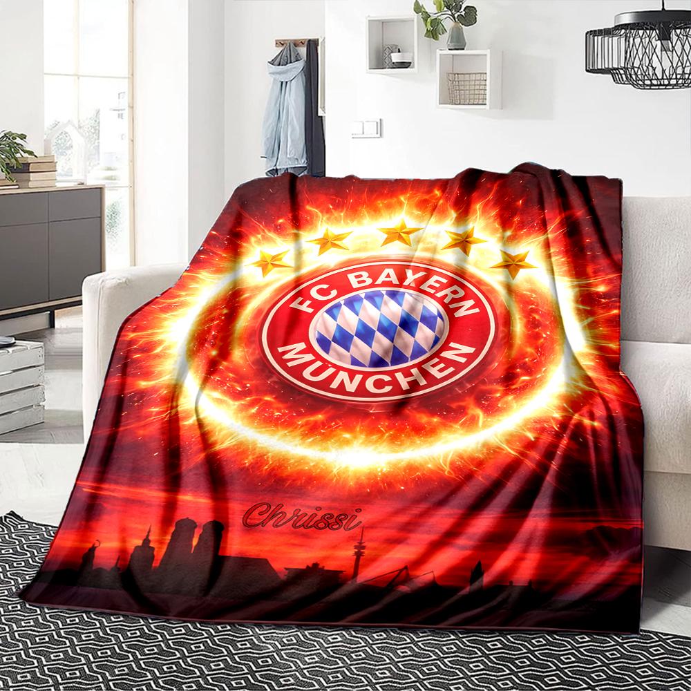 Fc Bayern Munich Team Blankets Flannel Printed Breathable Warm Throw Blanket for Home Office Bedspreads 0708a127