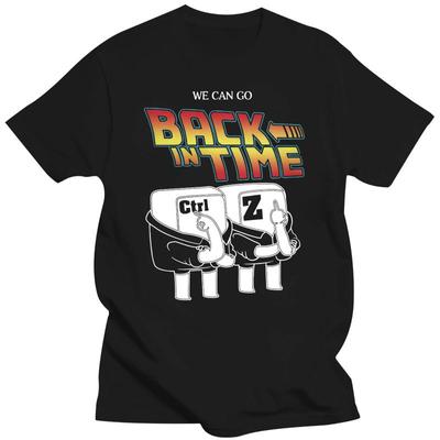 Retro Lustig Computer Nerd Tech Zurück in der Zeit Strg Z T-Shirt Sommer Männer Frauen Computertasten T-Shirts Programmierer Entwickler Coding
