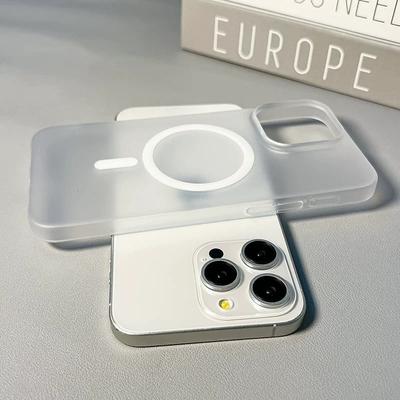 Original Ultra Thin Matte Magnetic Wireless Charge Clear Case For iPhone 15 14 Plus 13 12 11 Pro Max For Magsafe Hard PC Cover