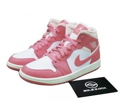 Air 1 Mid Pink Strawberries and Cream Women's BQ6472-186 Shoes