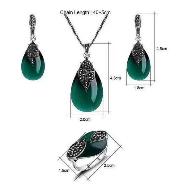 Simple Retro Turquoise Jewelry Set