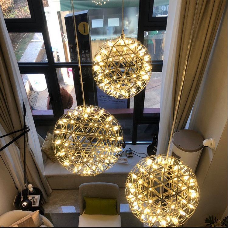 Golden Sparkle Chandelier for Shopping Malls, Hotels, Bars, Clothing Stores, Cafes, Stairs, & Restaurants