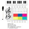 1 Set Music Staff Board Magnetic Erasable Paper Enjoyable Musical Instruction Whiteboard Toy for Kids