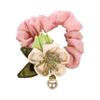 OTAKUMARKET Handmade Tsumami Zaiku Flower Hair Ties for Girls - Japanese Traditional Kimono Accessory for Shichi-Go-San, Coming of Age Ceremony,