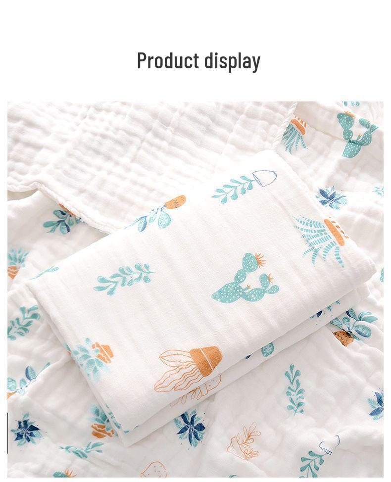 Superweiches sechslagiges Baumwoll-Babybadetuch & Puckdecke