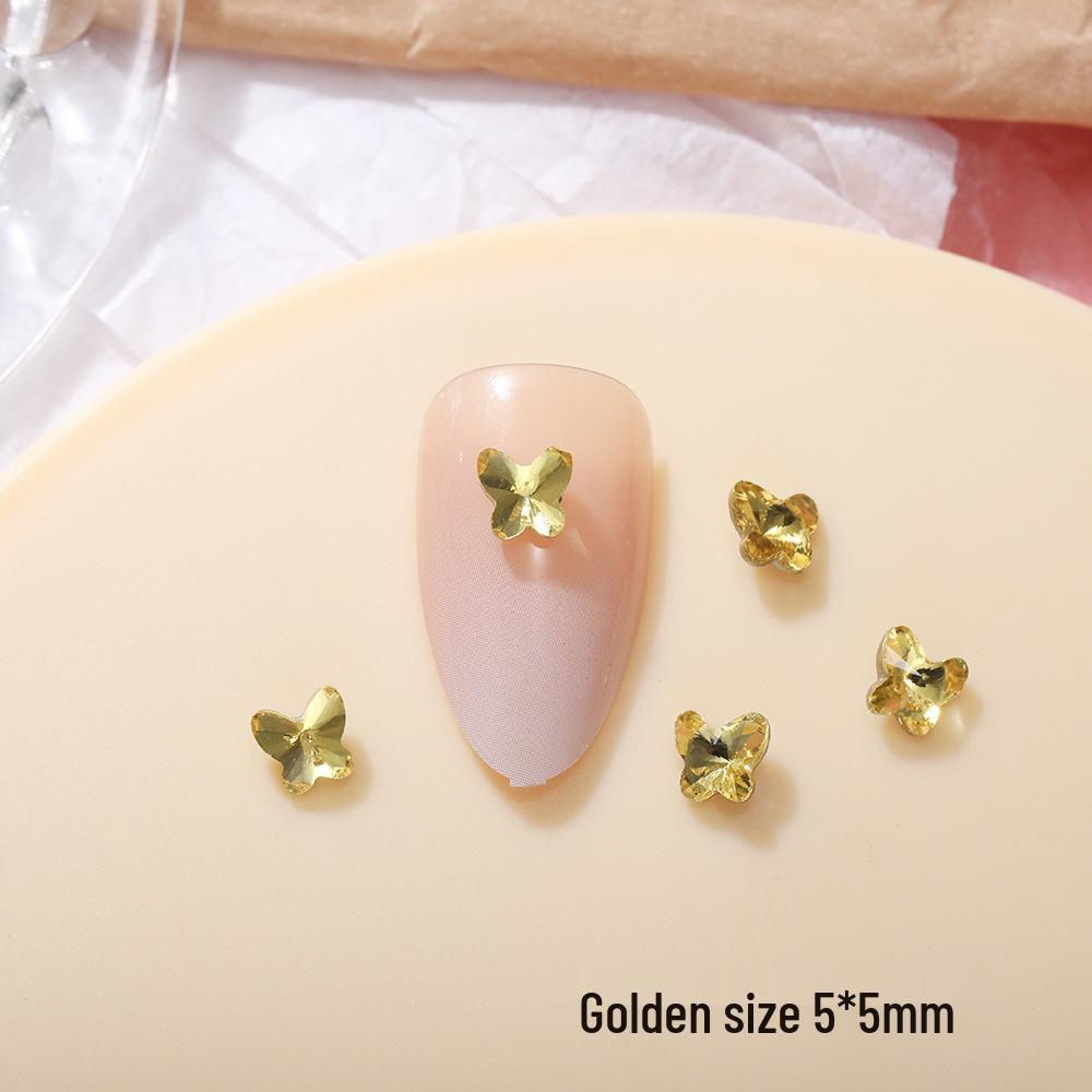 Nail Art Crystal K9 Rhinestone Butterfly Decorations, 5mm Aurora Glitter