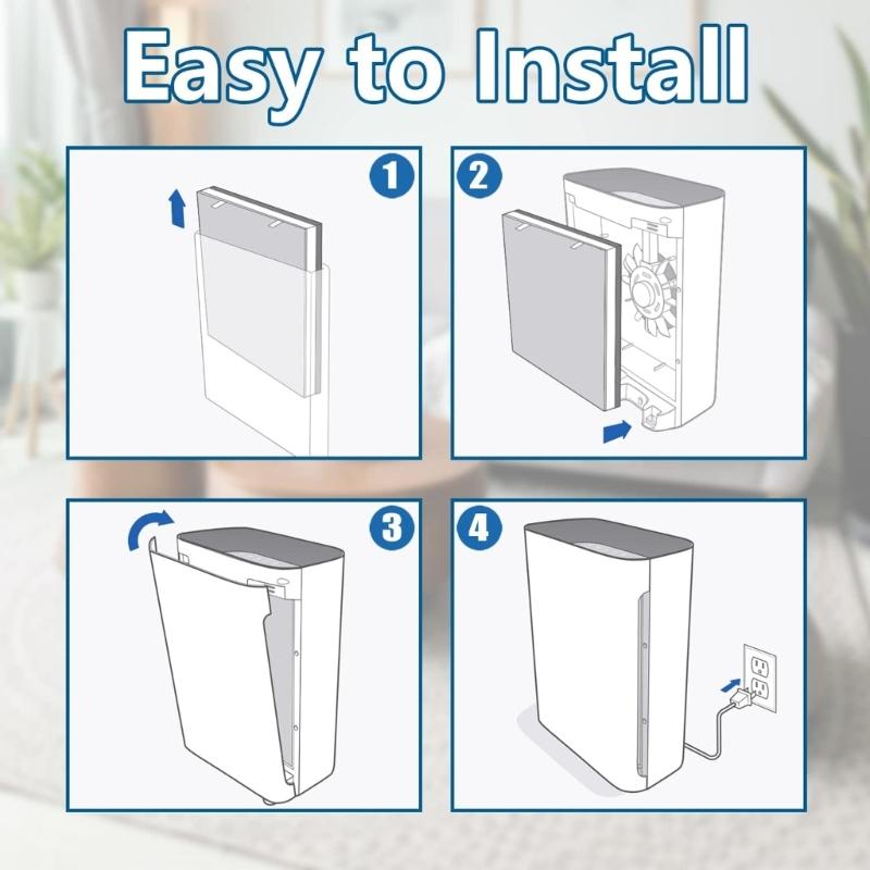High-Efficiency Activated Carbon Filtration System HEPA Filter Suitable for LevoitVital 100 Air Purifier Hepa Filter 3x