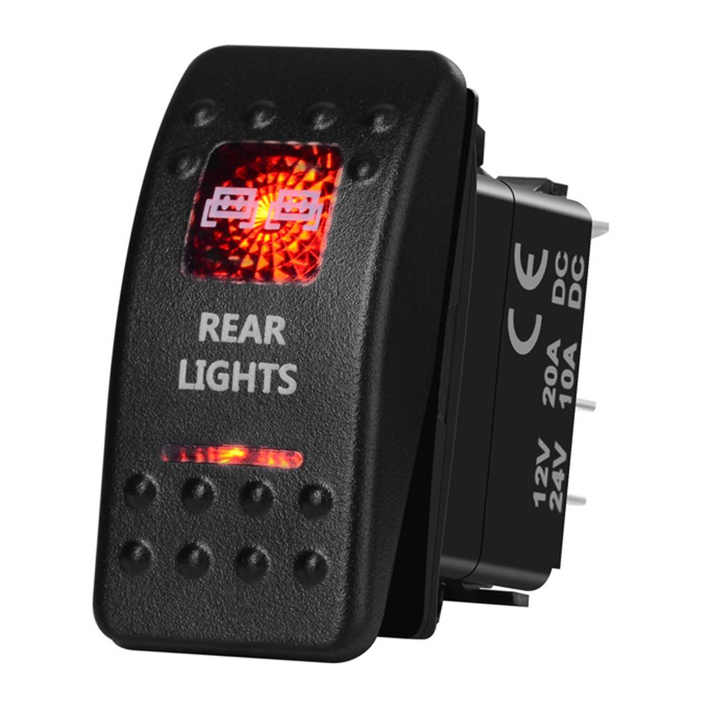 12V Led Boat Switch Red Light Car Switch Waterproof ON OFF/ ON OFF ON / Momentary for Carling NARVA Contura Truck Bus Off Road