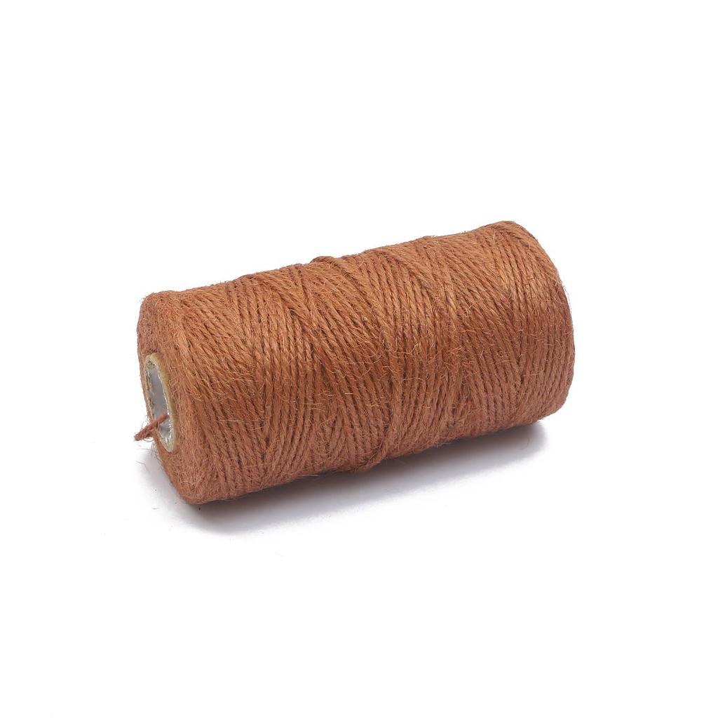 100M/Roll 2mm Natural Burlap Hessian Jute Twine Cord Rope String Gift Packing Strings Christmas Event & Party Supplies DIY Decor