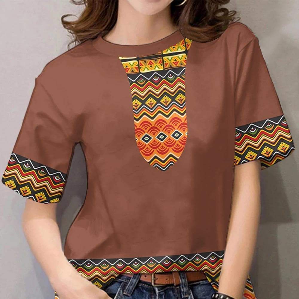 

Women s Barong T-Shirt with Floral Print - Casual Top 6XL