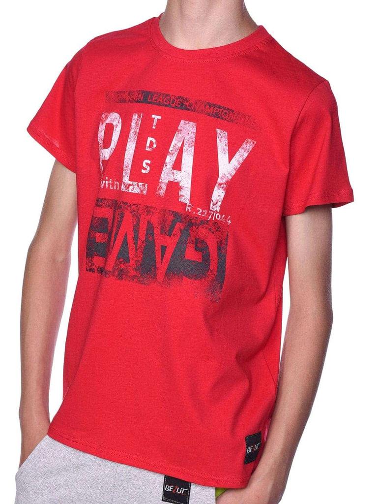 Boys' T-shirt with Motif Print and Summer Colors