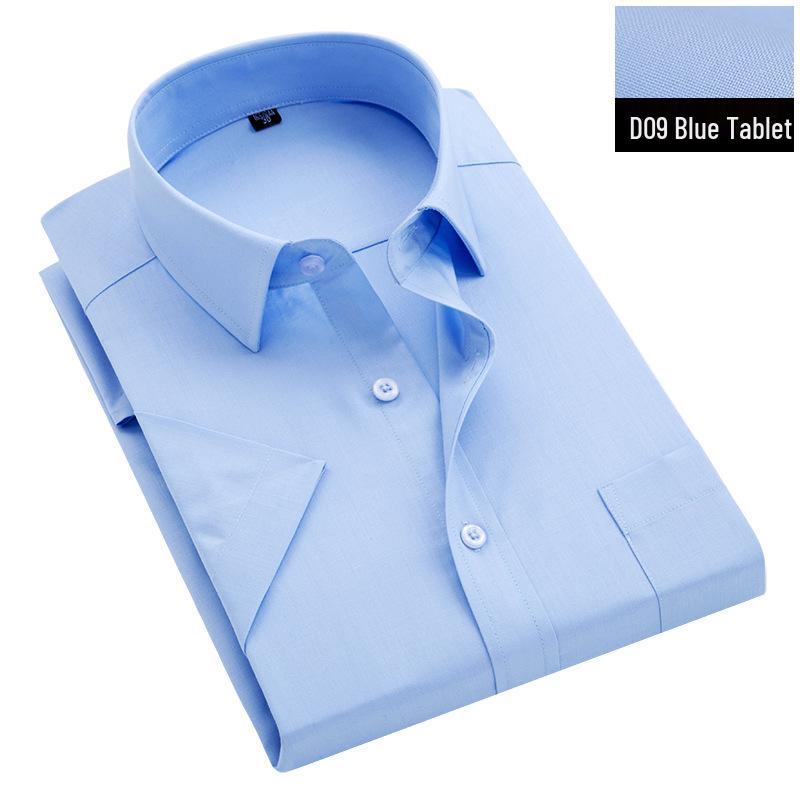 Men's Summer Short-Sleeve Striped Business Casual Shirt