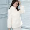 Lady Style Faux Fur Coat Ladies Stand Collar Short Fashion Coat