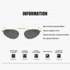 Fashion Luxury Cat Eye Sunglasses for Women Unique Small Oval Metal Frame Brand Design Eyewear UV400 Sunglasses Lentes De Sol