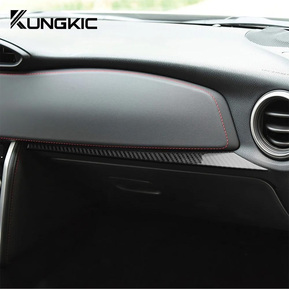 For Subaru BRZ Toyota GT86 2012-2016 2017 2018 2019 2020 Real Soft Carbon Fiber LHD RHD Car Co-pilot Console Dashboard Strip