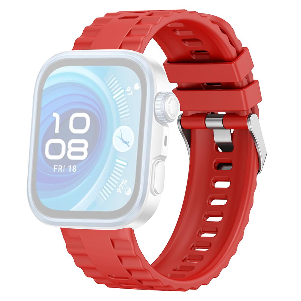 For Huawei Watch Fit 4 Pro Silicone Watch Band Metal Pin Buckle Replacement Wrist Strap