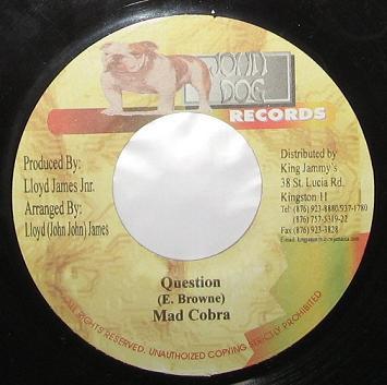 

7inch Record MAD COBRA - Question NONE John Dog Record Jamaica Reggae, Ska & Dub Used