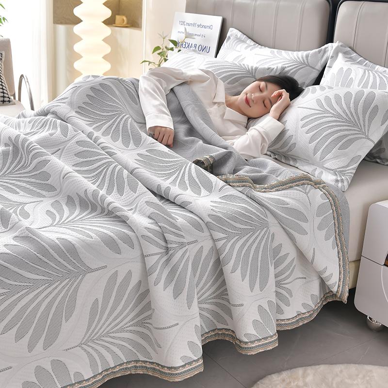 

Покрывало с листьями, стильное жаккардовое одеяло, диванное полотенце, декор, летнее одеяло, высокое качество, подарок edredon (Наволочка Нужен заказ) 150x200cm 1pc