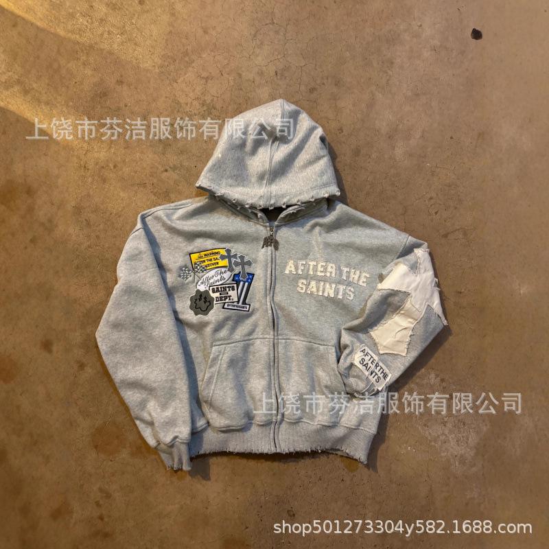 Popular American street hot-selling hoodie casual sweater letter printed jacket trend