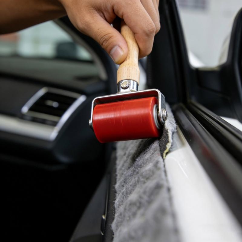 Car Film Applicators Roller Wood Metal Silicone Ergonomic Sound Deadening Roller For Comfortable Use In Car Modification