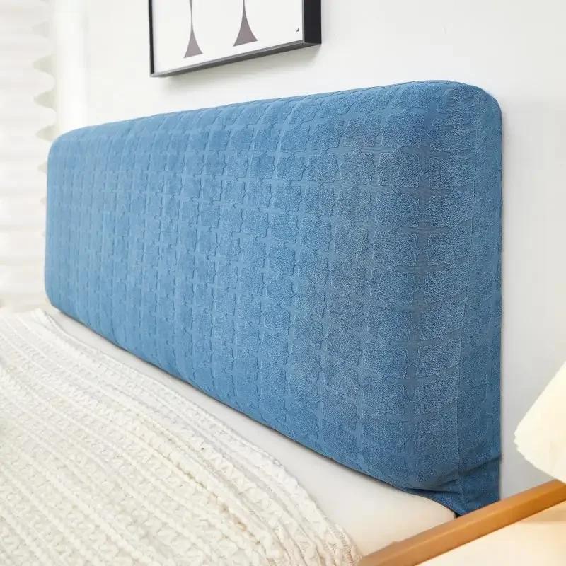 1 Stück Spritzfester Kopfteilbezug Gestrickter Elastischer Jacquard Nachttischbezug für Bett im Schlafzimmer Leicht zu Reinigender Kopfteilbezug