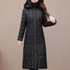 Fashion Middle Age Women's Winter Parka Hooded Casual Warm Long Coats Thick Women Jackets