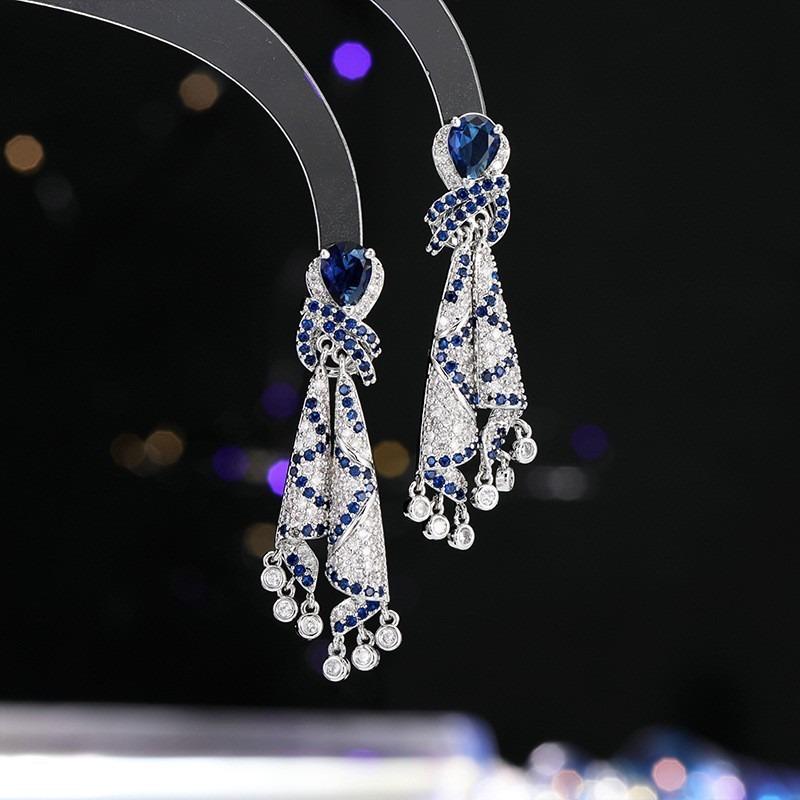 Women's Heavy Duty Light Luxury Vintage Earrings, Geometric Niche Jewelry Design, Ethnic Style Dangle Earrings, 925 Sterling Silver Needle Ear Jewelry