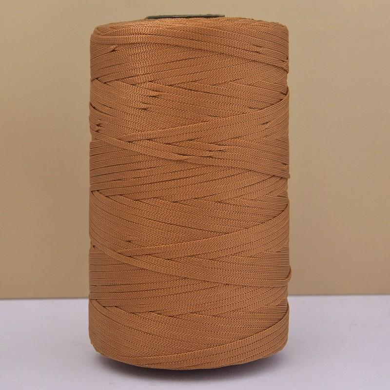 250g Silky Cotton Linen Crochet Yarn 2.5mm Lightweight Ice Silk Flat Ribbon Yarn Handmade Crocheting DIY Bags Hats Hollow Thread