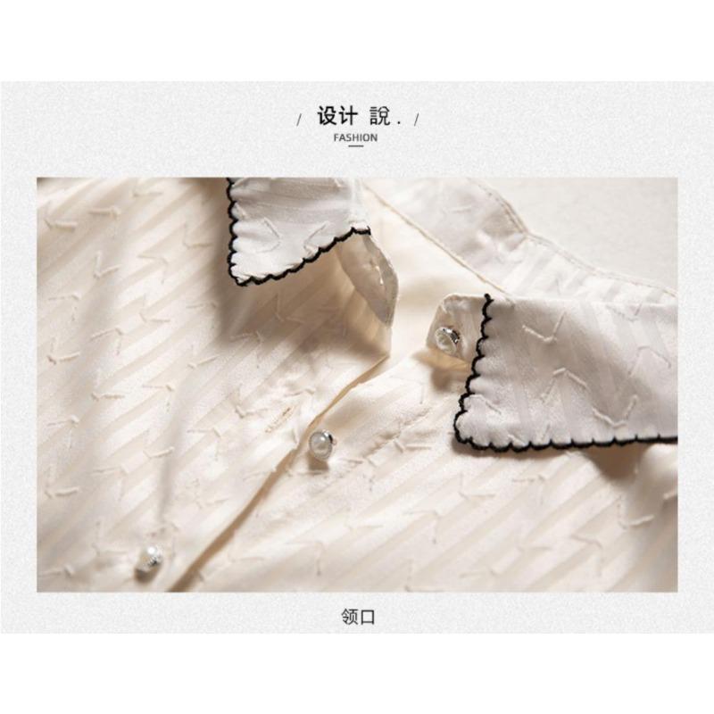 Retro High-end Shirt for Women New Style Early Niche White Shirt Top