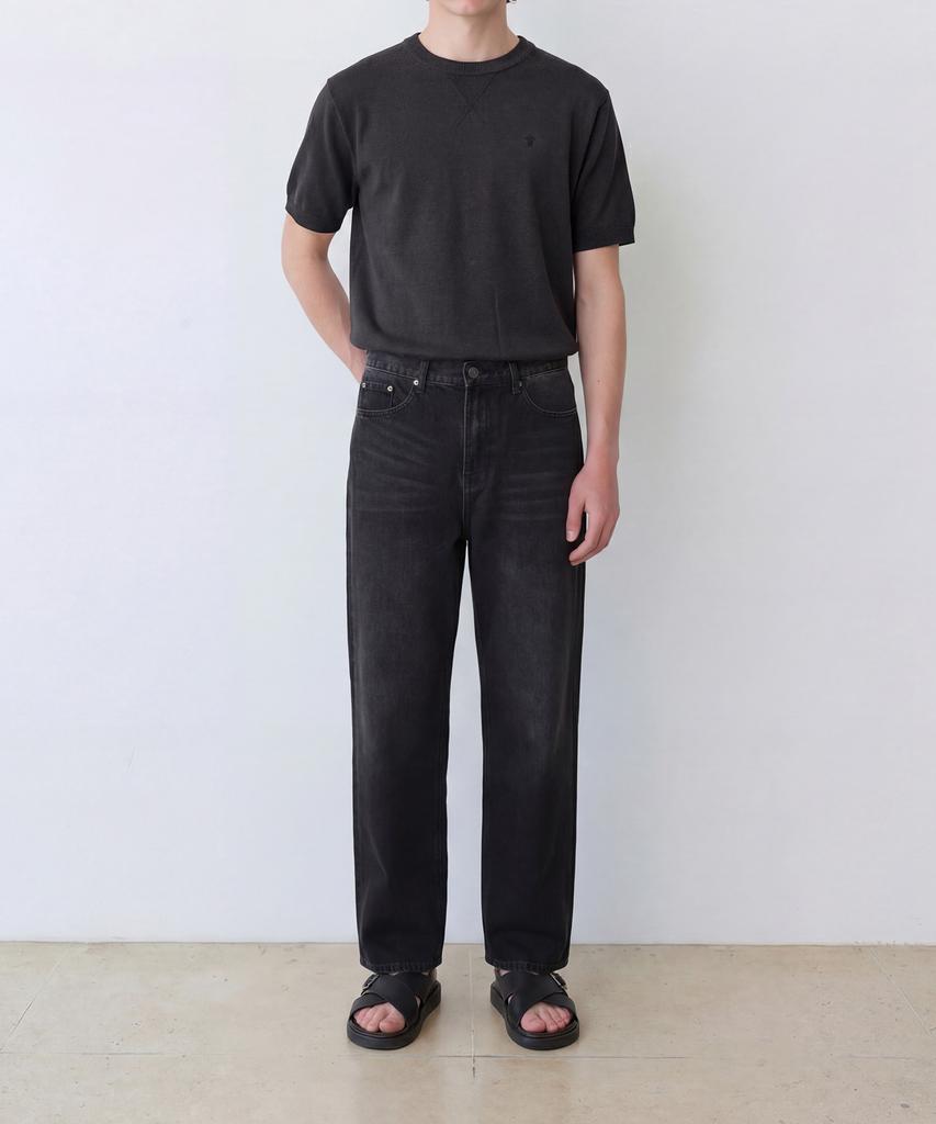 Edeunbeoleokeulleob Cool Linen Half-Sleeve Knit (Charcoal)