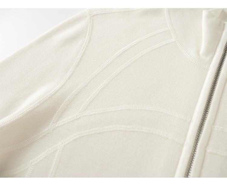 2026 Women's Slimming Wool Zip-Up Jacket with Stand Collar