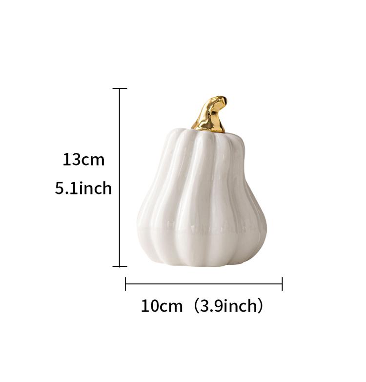 Ceramic Pumpkin Ornaments Home Decoration Crafts Halloween Gift Desktop Display Sculpture Model Figurines Miniatures Statue
