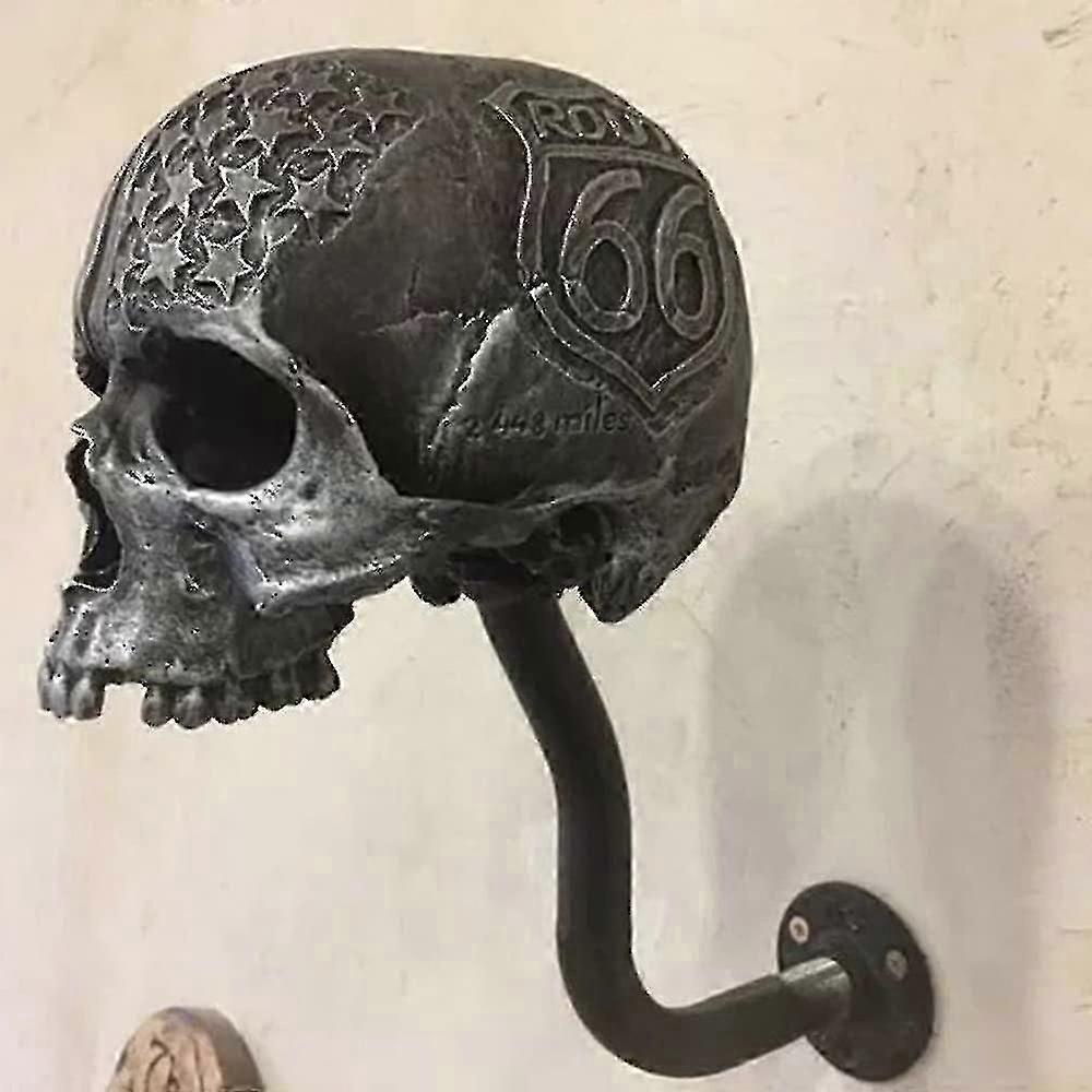 Motorcycle Skull Helmet Holder Wall Mount, Multi-uses Removable Skull/beard Helmet Rack, Resin Crafts Helmet Stand Fk