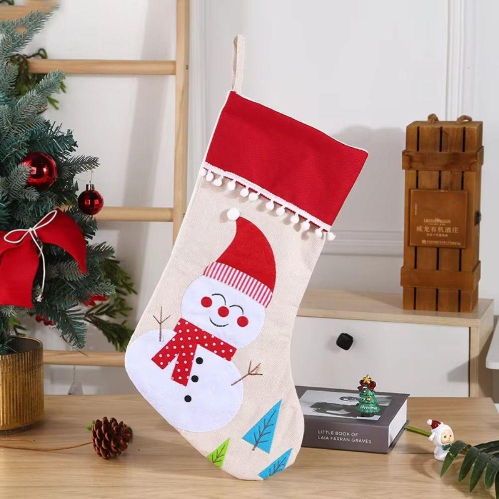 Weihnachtsmann Großer Süßigkeiten Weihnachtsstrumpf Kawaii Weihnachts-Süßigkeiten Aufbewahrungsbeutel Auto