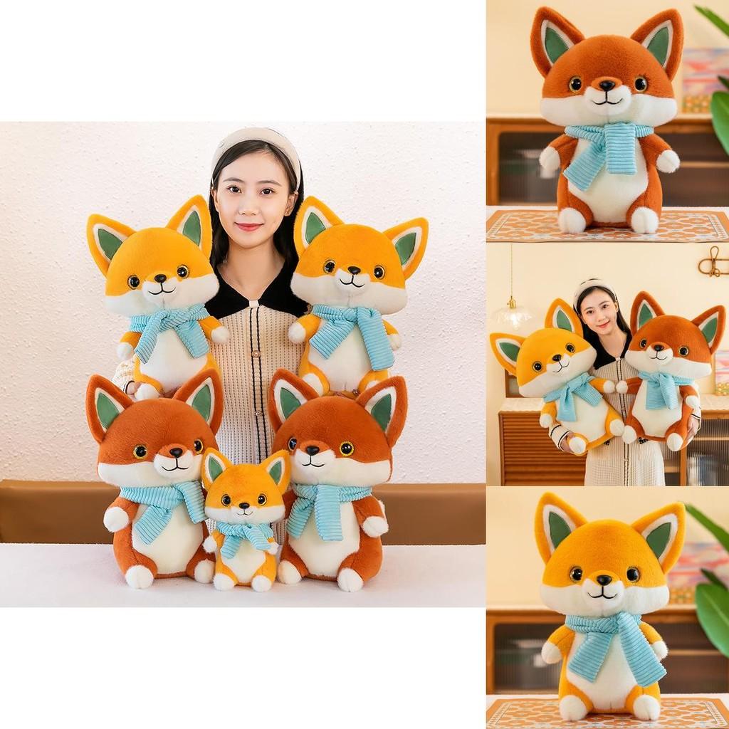 Soft Stuffed Fox Animal Plushie With Durable Fabric For Kids Gift Idea