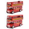 1:64 Alloy Bus Model Children's Toy Back Force Car Model Boy Toy Double-decker Bus Gift