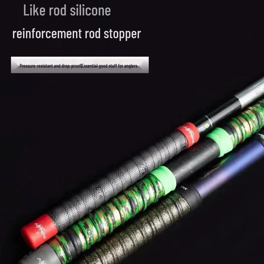 Oqi Peak Large Silicone Anti-Slip Fishing Rod End Cap - Durable, Wear-Resistant Protective Cover.
