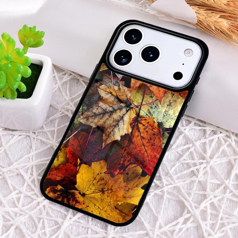 Autumn Spring Season Leaves Phone Case for iPhone 17 Air 16 15 11 12 14 13 Pro Max Shockproof Cover