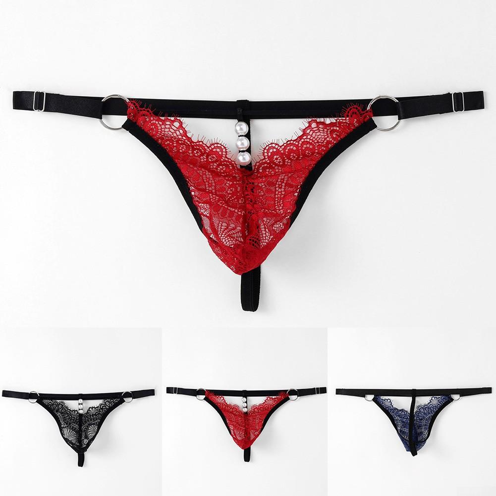 Solid Underwear T-Back Thongs Underpants 1pc Briefs