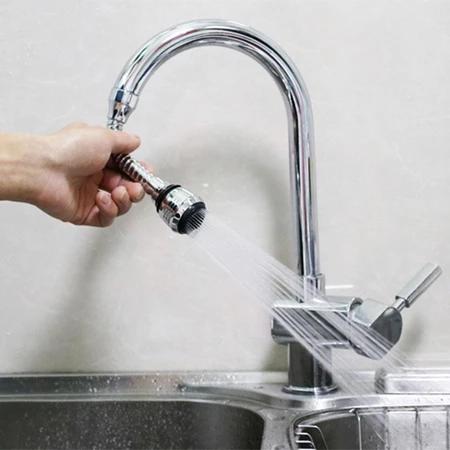360 Degree Adjustment Kitchen Faucet Extension Tube Bathroom Extension Water Tap Water Filter Foam Kitchen Faucet Accessories