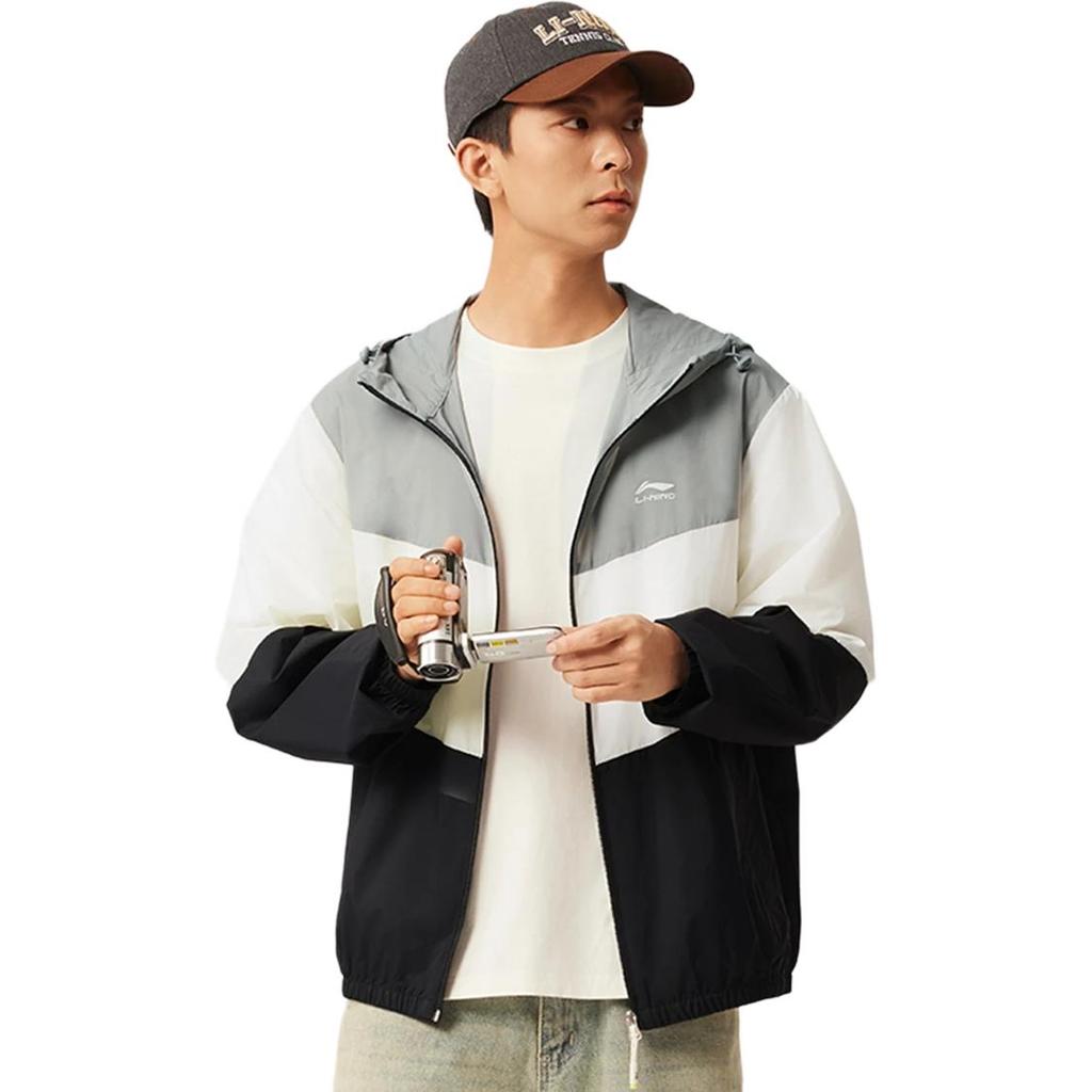 Li Ning Trench Coat Unisex Ultimate Gray/Ivory/Black AFDV609-2