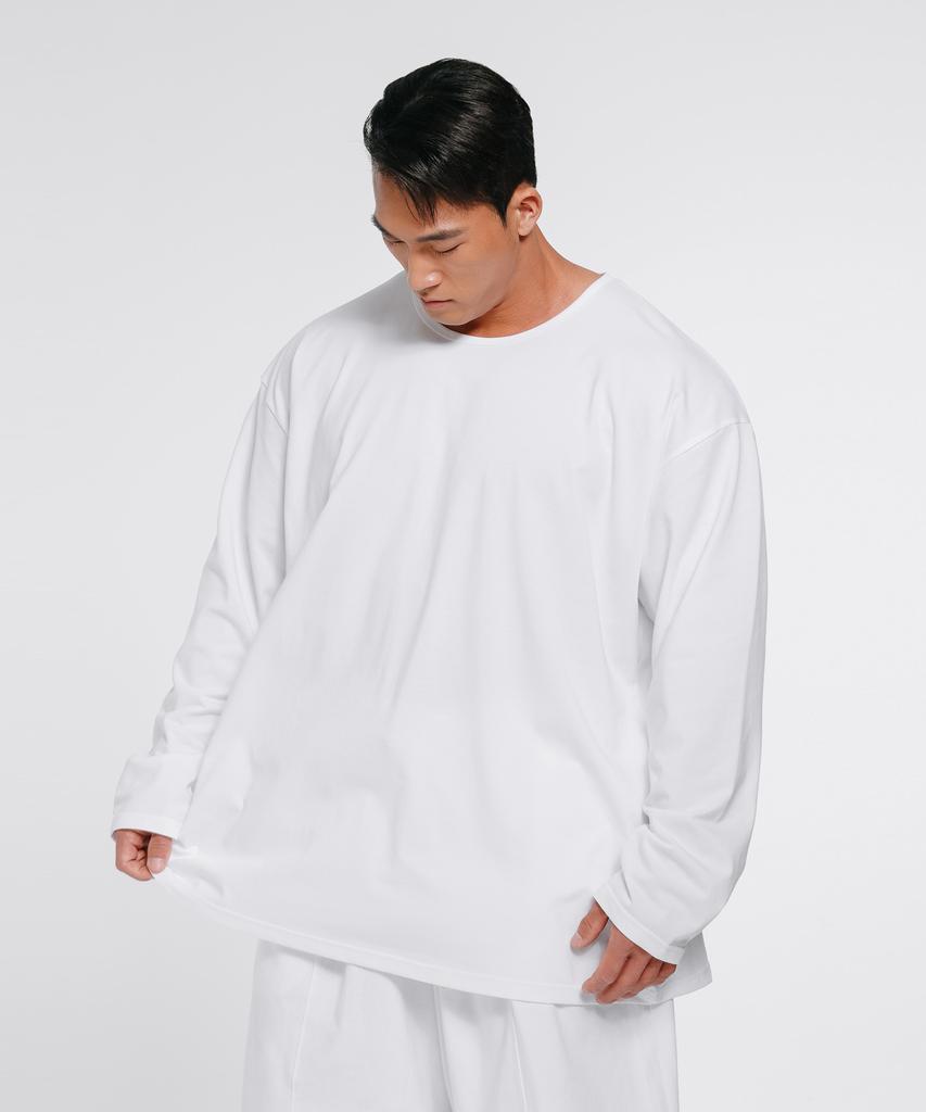 Laebseuonlaebseu U-Neck Oversized Long Sleeves 2 Colors
