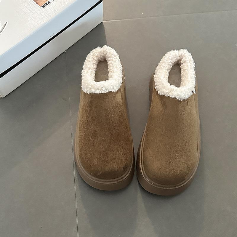 

Ретро Мори литературный и художественный стиль толстоподошвенные сумка-голова полушлепанцы женские 2025 осень и зима новая верхняя одежда хлопковые тапочки Мао Мао 43 хаки