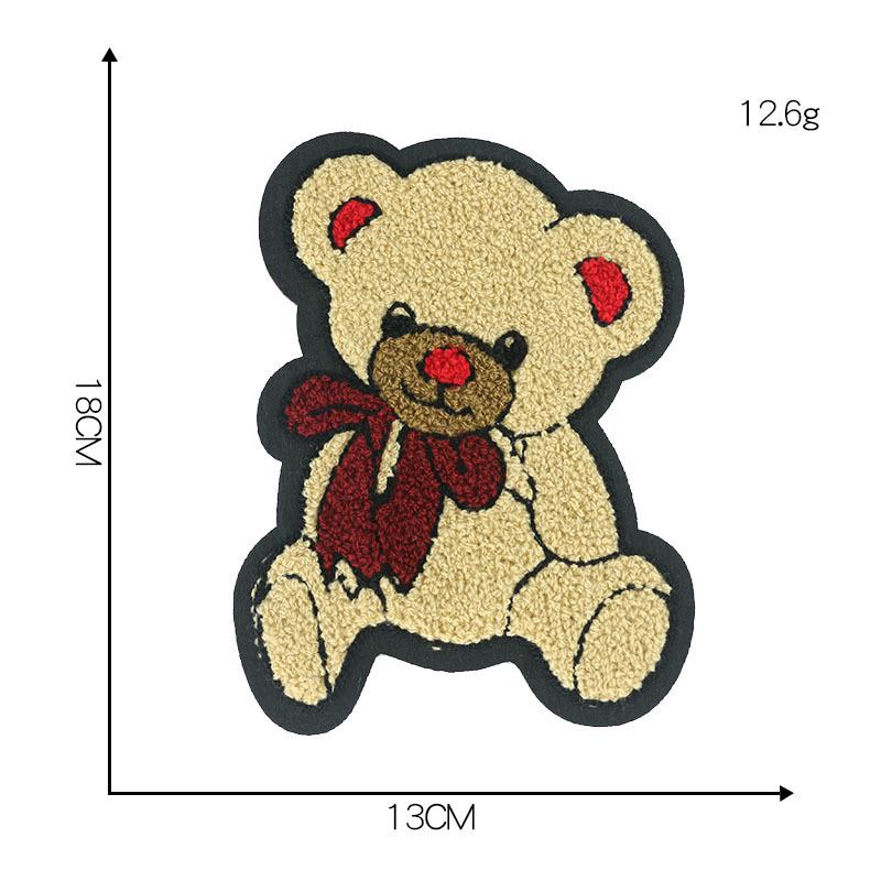 Cartoon Tier Chenille Stickerei Aufnäher - Bekleidungsaccessoire & Handtuchapplikation