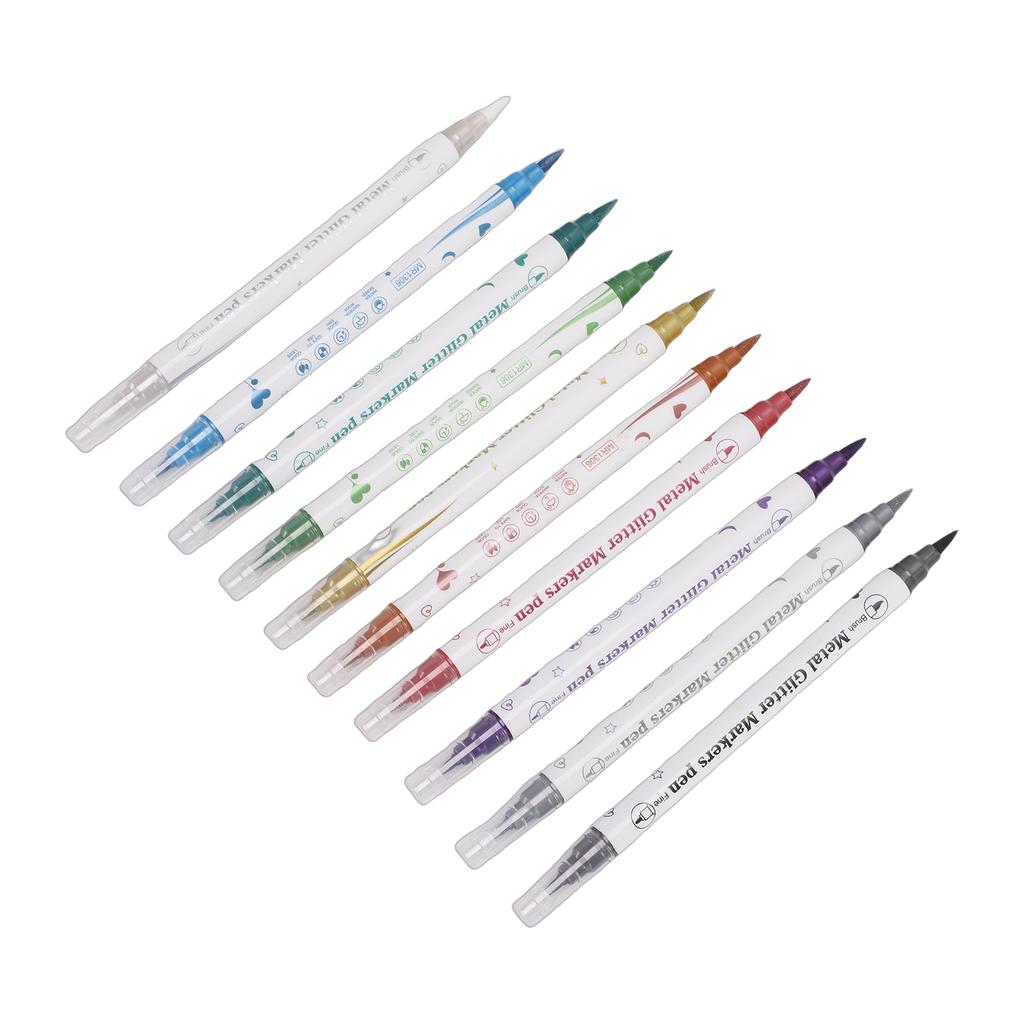 10 Colors Double Ended Nail Marker Pens Graffiti Dotting Drawing Liner Acrylic Nail Art Pen for