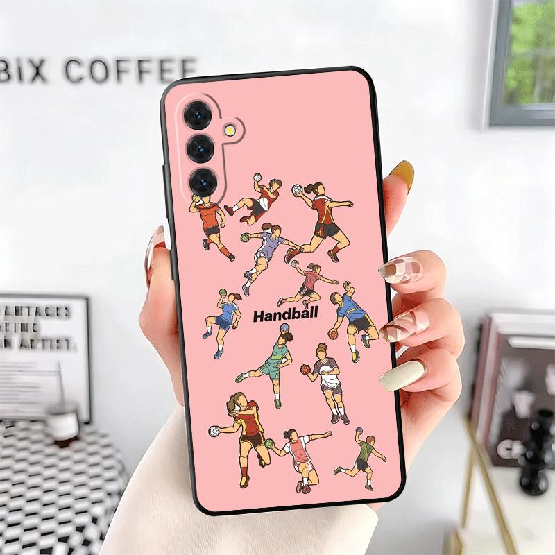 Handball Sport Soft Phone Case for Samsung A17 A37 A57 A16 A26 A36 A56 A15 A25 A35 A55 A14 A24 A34 A54 A13 A23 A33 A53 A52 A12